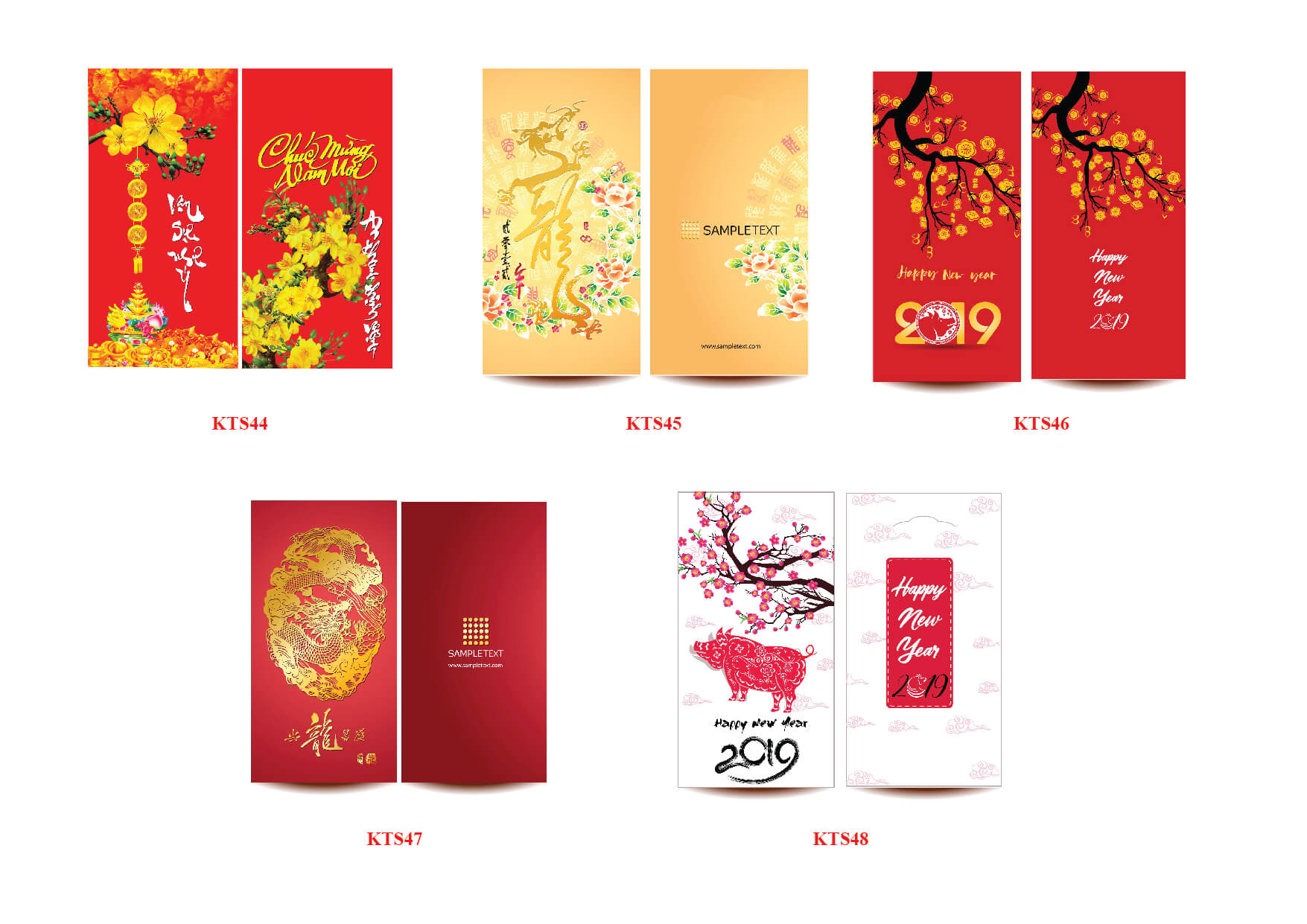 Mẫu bao lì xì đỏ truyền thống